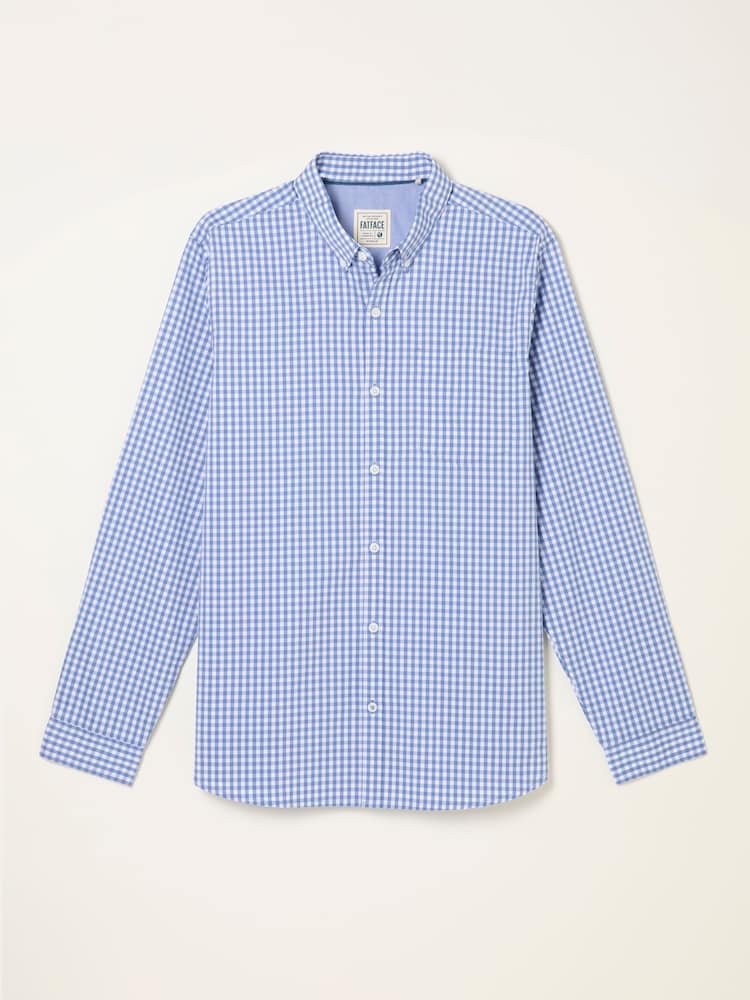 FatFace Blue Long Sleeve Gingham Check Shirt - Image 6 of 6 FatFace Blue Long Sleeve Gingham Check Shirt - Image 6 of 6