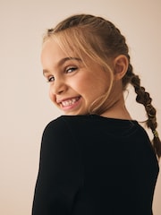 Black Long Sleeve Ribbed Cardigan (3-16yrs) - Image 4 of 8
