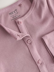 Lilac Purple Long Sleeve Ribbed Cardigan (3-16yrs) - Image 6 of 7