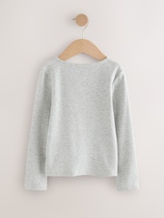 Grey Long Sleeve Ribbed Cardigan (3-16yrs) - Image 2 of 4