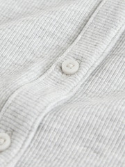 Grey Long Sleeve Ribbed Cardigan (3-16yrs) - Image 4 of 4