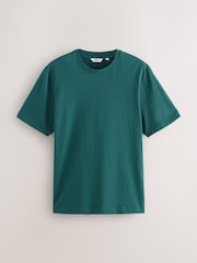 Teal Blue Regular Fit Heavyweight T-Shirt - Image 5 of 7