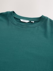 Teal Blue Regular Fit Heavyweight T-Shirt - Image 6 of 7