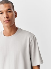 Ice Grey Regular Fit Heavyweight T-Shirt - Image 4 of 7