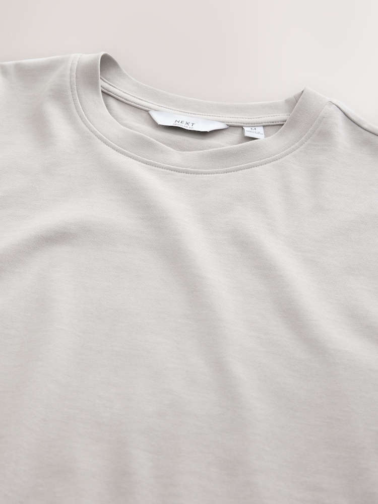 Ice Grey Regular Fit Heavyweight T-Shirt - Image 7 of 7 Ice Grey Regular Fit Heavyweight T-Shirt - Image 7 of 7