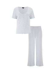 Pour Moi Baby Ribbed Jersey Overlock Pyjamas Set - صورة 4 من 4