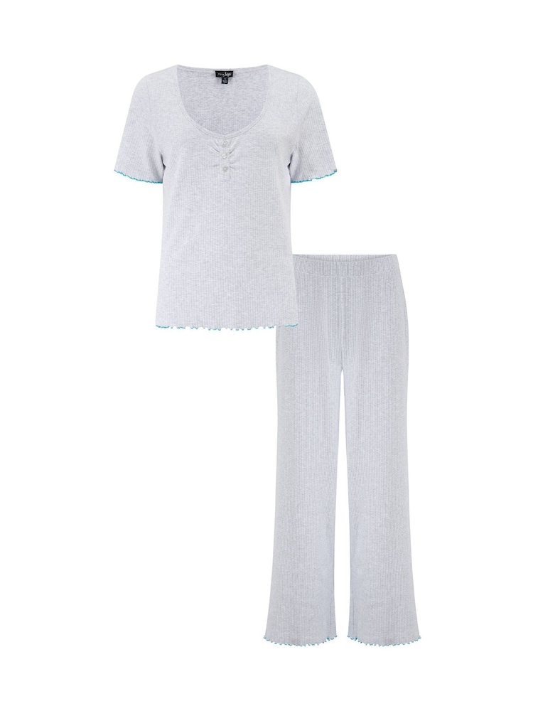 Pour Moi Baby Ribbed Jersey Overlock Pyjamas Set - صورة 4 من 4