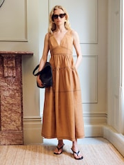 Vivere Brown Polly Sundress - Image 1 of 4