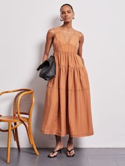 Vivere Brown Polly Sundress - Image 4 of 4