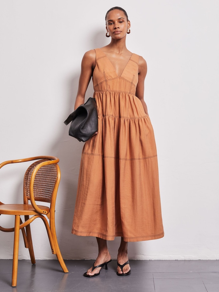 Vivere Brown Polly Sundress - Image 4 of 4