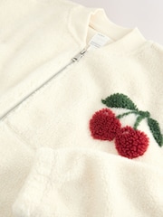 White Cherry Borg Zip Fleece - Image 11 of 11