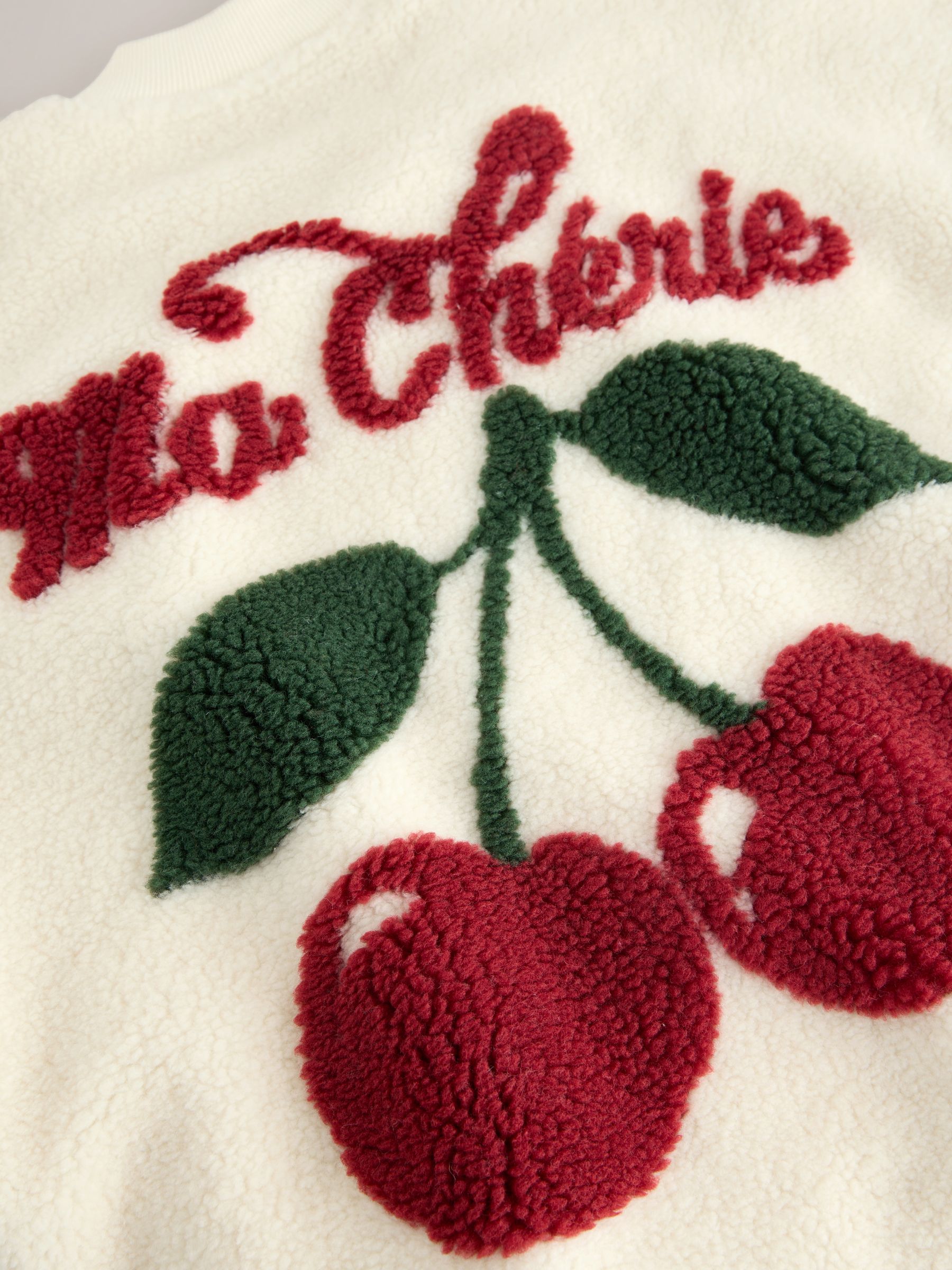 Buy White Cherry Borg Zip Fleece from Next Brazil