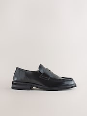 Black Square Toe Loafers - Image 2 of 5