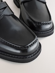 Black Square Toe Loafers - Image 5 of 5