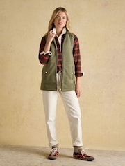 Joules Heritage Light Green Longline Fleece Gilet - Image 3 of 11