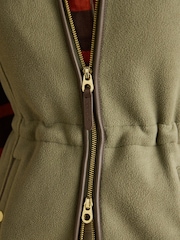 Joules Heritage Light Green Longline Fleece Gilet - Image 4 of 11