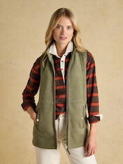 Joules Heritage Light Green Longline Fleece Gilet - Image 5 of 11