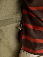 Joules Heritage Light Green Longline Fleece Gilet - Image 8 of 11