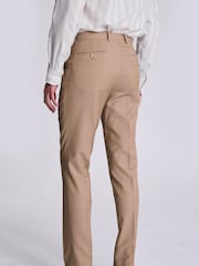 MOSS Natural Tailored Sand Herringbone Trousers - Image 2 of 3
