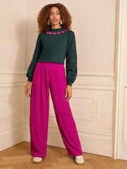 Love & Roses Green Crew Neck Jersey Sweatshirt - Image 3 of 4