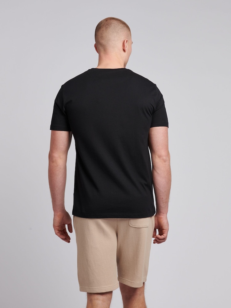 črna - ZDA Polo Assn. Moška majica USPA Circle Print 100% Cotton T-Shirt - Slika 2 iz 7