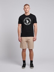 črna - ZDA Polo Assn. Moška majica USPA Circle Print 100% Cotton T-Shirt - Slika 3 iz 7