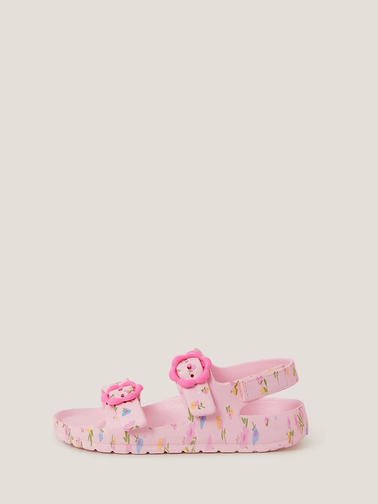 Monsoon Pink Floral EVA Buckle Sandals - Image 1 of 3