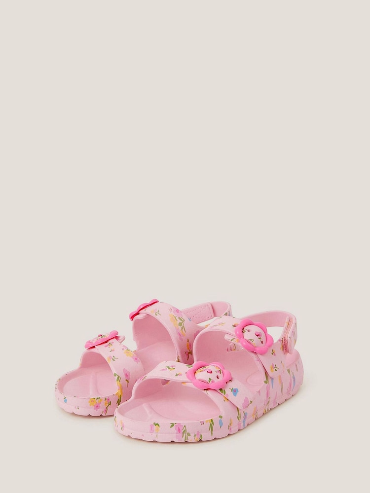 Monsoon Pink Floral EVA Buckle Sandals - Image 2 of 3