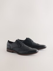 Black Wingcap Brogue Shoes - Image 1 of 5