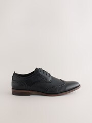 Black Wingcap Brogue Shoes - Image 2 of 5