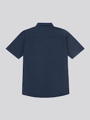 U.S. Polo Assn. Blue Mens Linen Blend Short Sleeve Shirt - Image 6 of 7