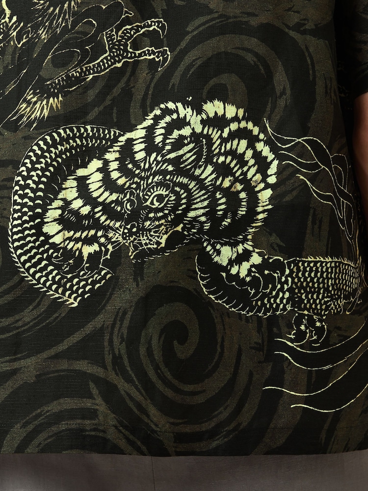 AllSaints Green Sidewinder Short Sleeve Shirt - Image 7 of 7