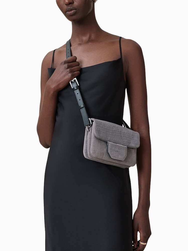 AllSaints Blue Jupiter Cross-Body Bag - Image 9 of 9