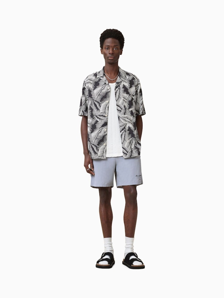 AllSaints Grey Underground Swim Shorts - Image 1 of 10
