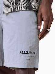 AllSaints Grey Underground Swim Shorts - Image 3 of 10