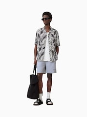 AllSaints Grey Underground Swim Shorts - Image 4 of 10