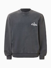 AllSaints Grey Soleil Crew 100% Organic Cotton Sweatshirt - Image 6 of 6
