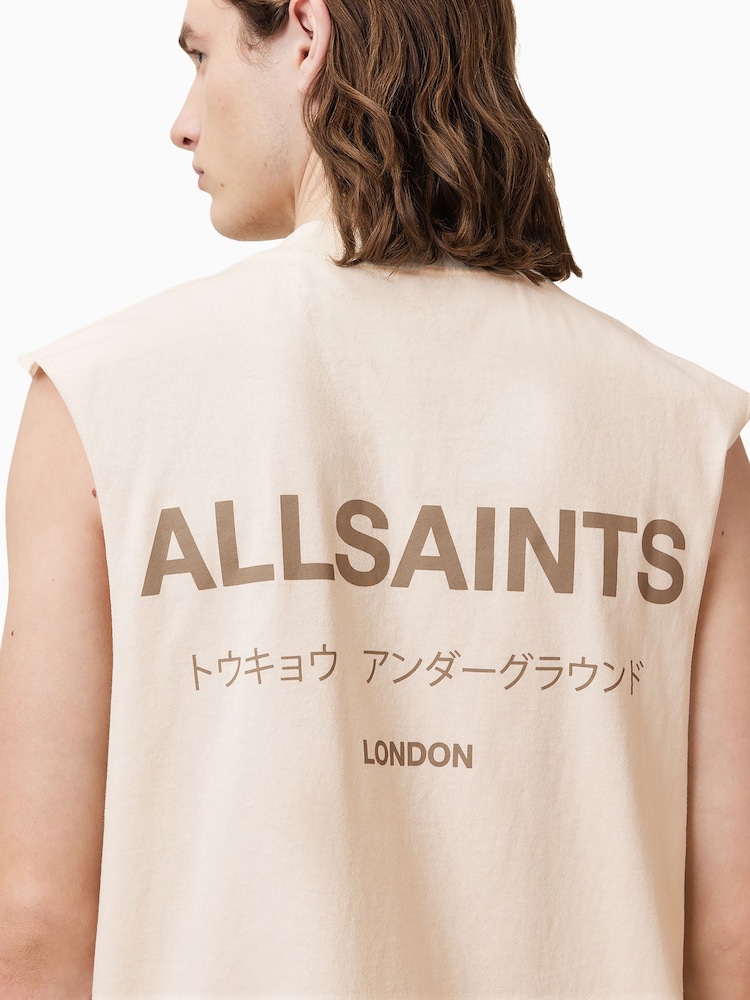 AllSaints Nude Underground Crew 100% Organic Cotton T-Shirt - Image 2 of 7