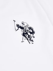 أبيض - U.S. Polo Assn. Mens Large Player 100% Cotton T-Shirt - صورة 3 من 3