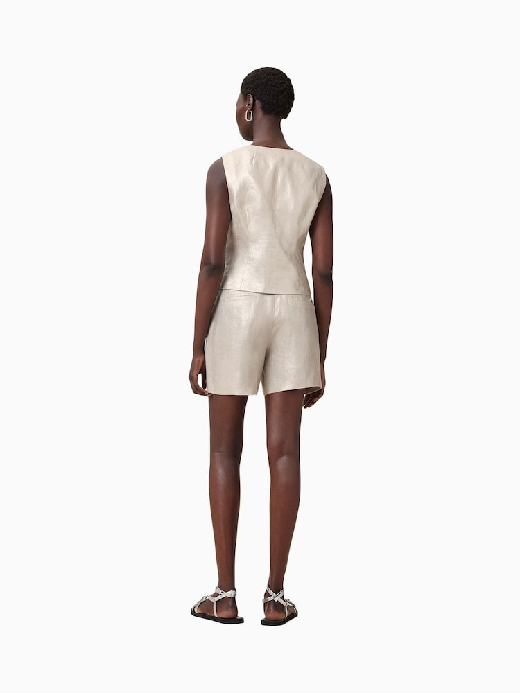 AllSaints Natural Averie Shorts - Image 8 of 9