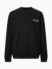 AllSaints Black Underground 100% Organic Cotton Crew Sweatshirt - Image 7 of 7