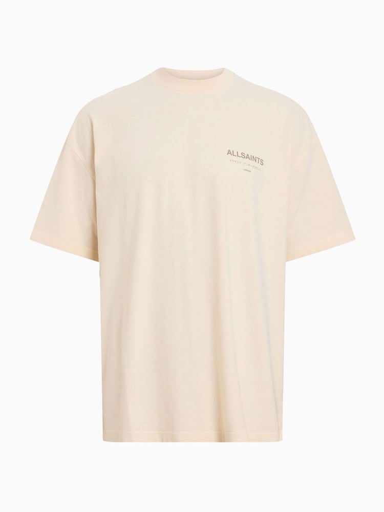Chalk White - Футболка из 100% хлопка с круглым вырезом Allsaints Underground - Изображение 7 из 7