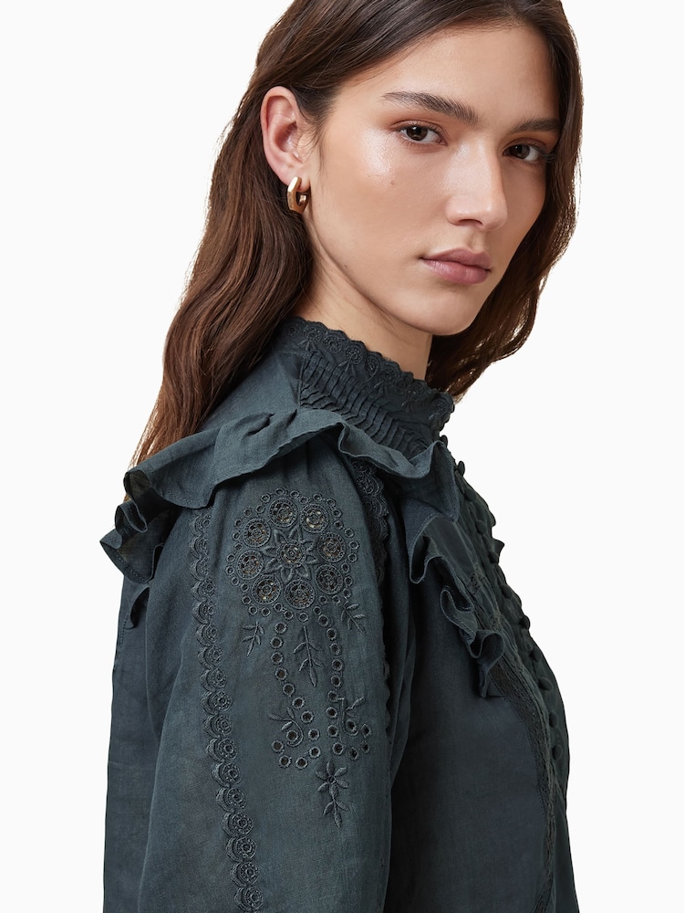 AllSaints Blue Heather Top - Image 5 of 6