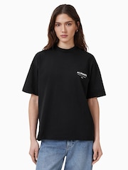 AllSaints Black Chrome Underground Etta 100% Organic Cotton T-Shirt - Image 1 of 10
