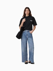 AllSaints Black Chrome Underground Etta 100% Organic Cotton T-Shirt - Image 4 of 10
