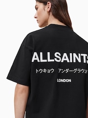 AllSaints Black Chrome Underground Etta 100% Organic Cotton T-Shirt - Image 7 of 10