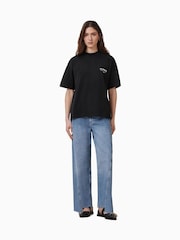 AllSaints Black Chrome Underground Etta 100% Organic Cotton T-Shirt - Image 8 of 10