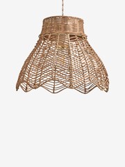 FatFace Natural Scalloped Edge Rattan Easy Fit Light Shade - Image 5 of 5