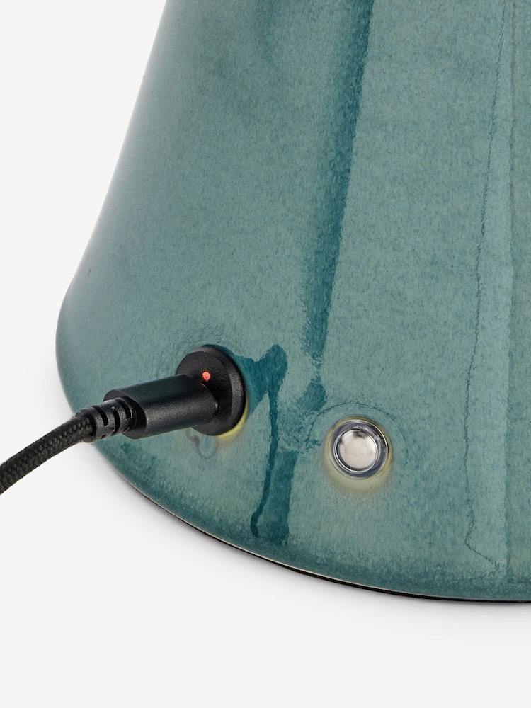 FatFace Teal Blue Rechargeable Table Lamp - Image 8 of 8