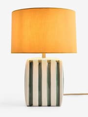 FatFace Orange/White Ceramic Stripe Table Light - Image 5 of 6